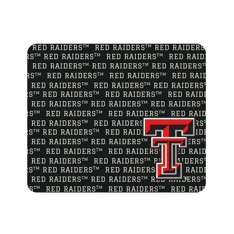 OTM Essentials Texas Tech University Standard Fabric Mouse Pad, Desk Accessories, Standard Fabric Gaming Mouse Pad, Spirit V1, Black - Image 1